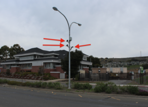 Three automated license plate readers on E. Sir Francisco Drake Blvd in Larkspur