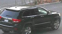 Credit: Alameda County Sheriff's Office Surveillance image of a Jeep Grand Cherokee authorities say may be connected to shootings of people in San Leandro with a pellet gun.