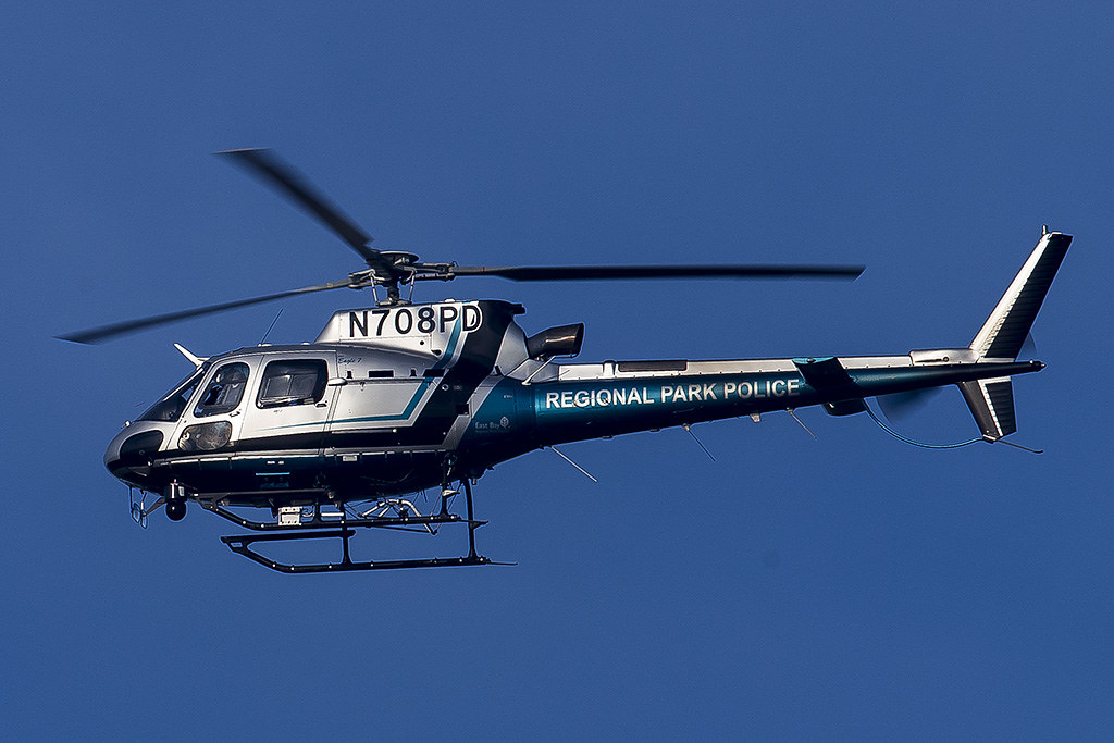 East Bay Regional Park District Poice Eurocopter AS350B3 helicopter N708PD. Source: flickr.com